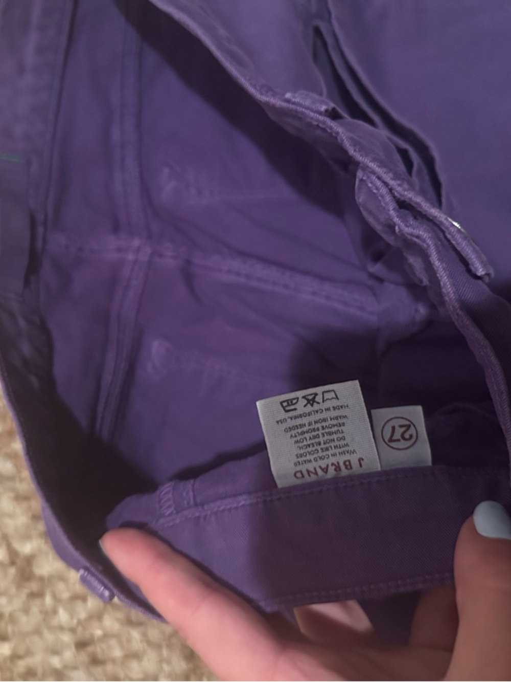 J BRAND PURPLE SKINNY JEANS - Picture 4 of 4